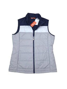 CBUK By Cutter & Buck Women Large Puffer Vest New With Tags  Navy & Grey